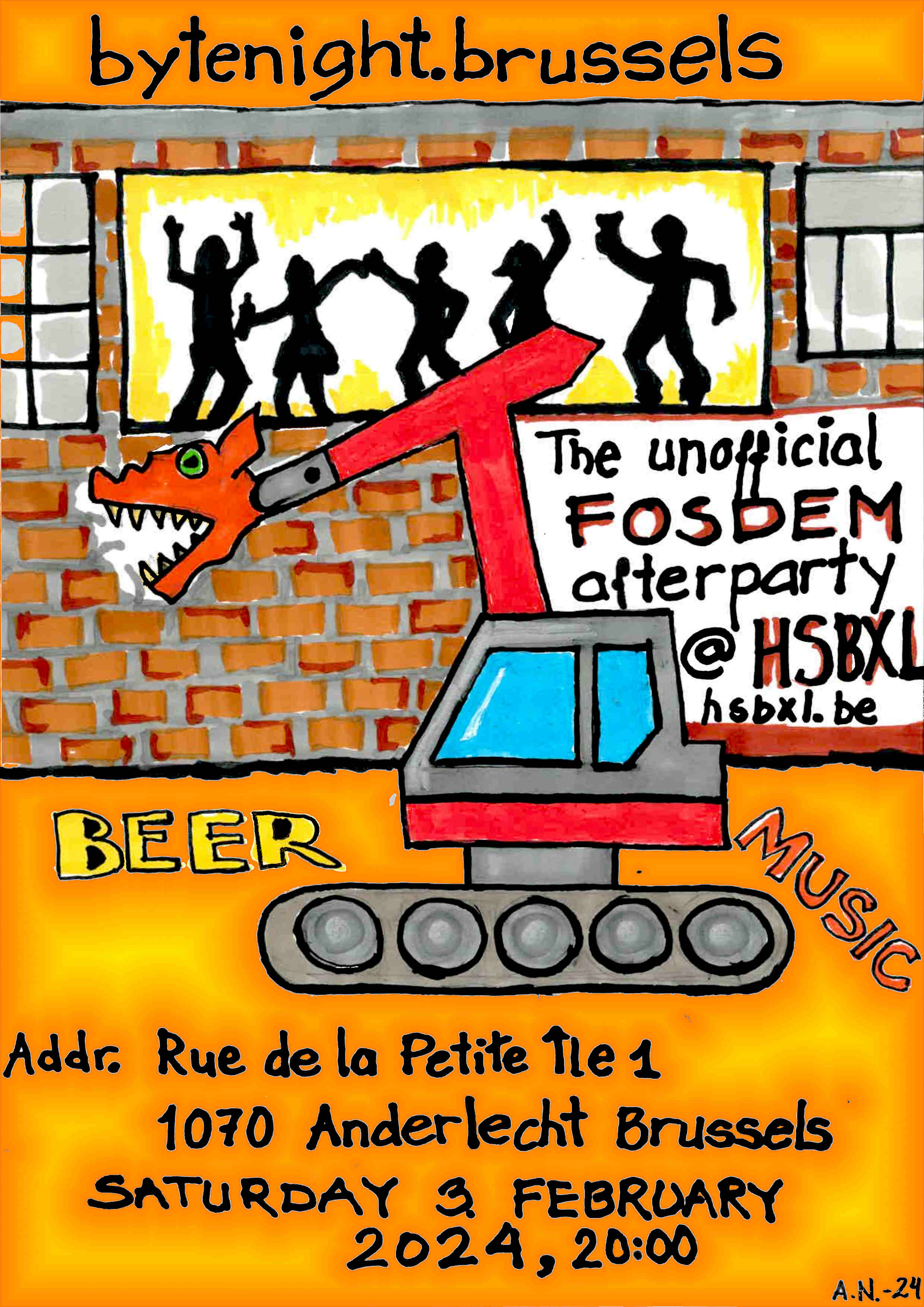 picture of a banner or logo from ByteNight, The unofficial FOSDEM afterparty