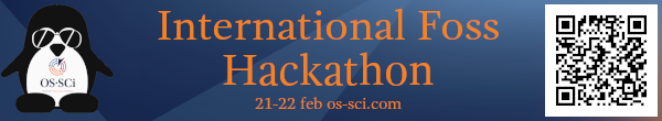 picture of a banner or logo from International FOSS Hackathon