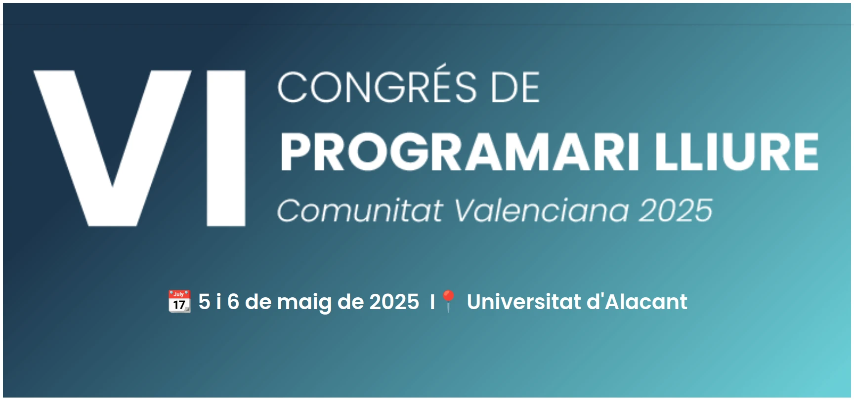 picture of a banner or logo from VI Congreso de Software Libre Comunitat Valenciana