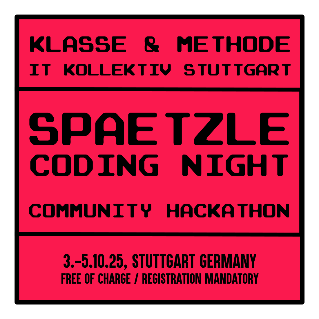 picture of a banner or logo from Spätzlecoding Night