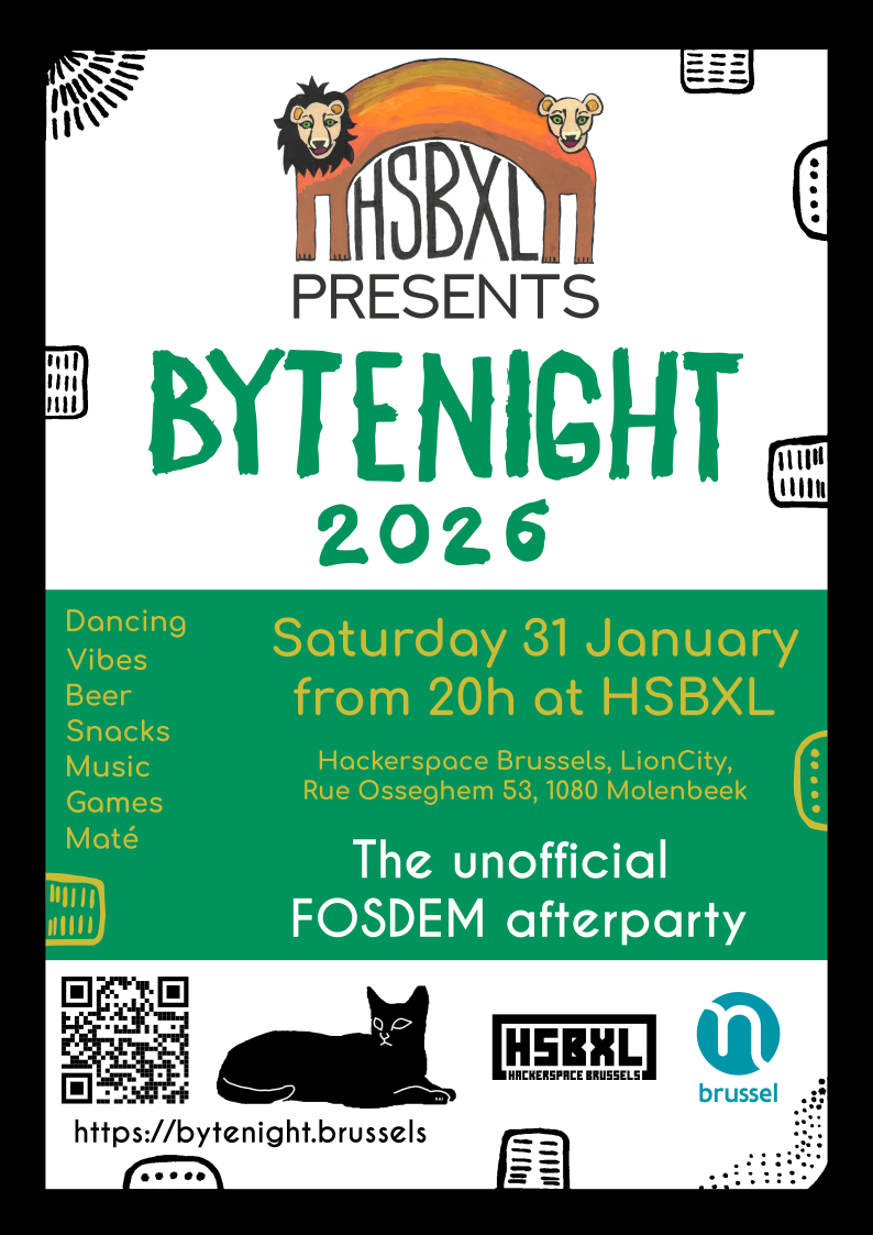 picture of a banner or logo from Bytenight, The unoffical FOSDEM afterparty