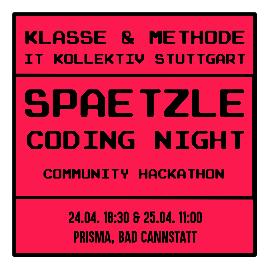 picture of a banner or logo from Spätzle Coding Night - Community Hackathon