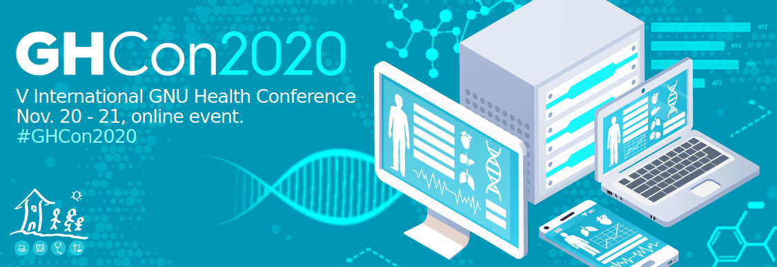 picture of a banner or logo from GNU Health Conference 2020